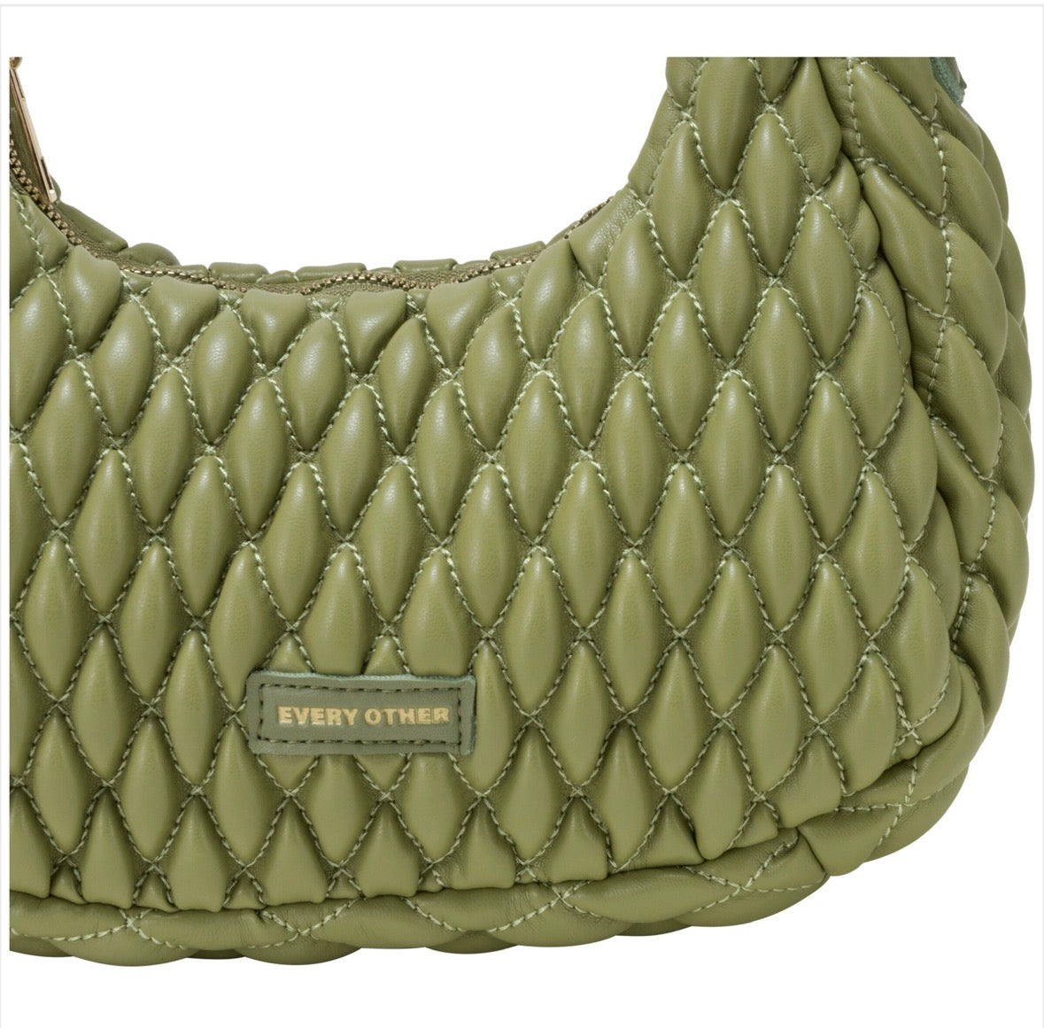Every Other Quilted Grab Bag Olive - Rogue Boutique UK