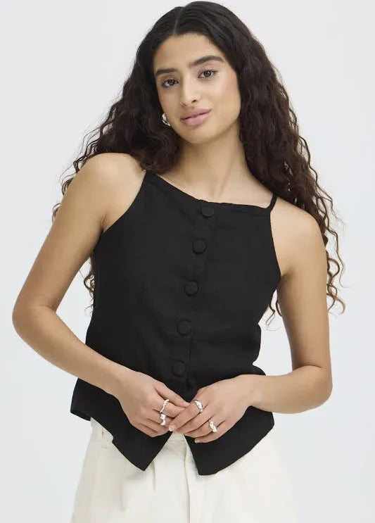 Linno Waistcoat Black - Rogue Boutique UK
