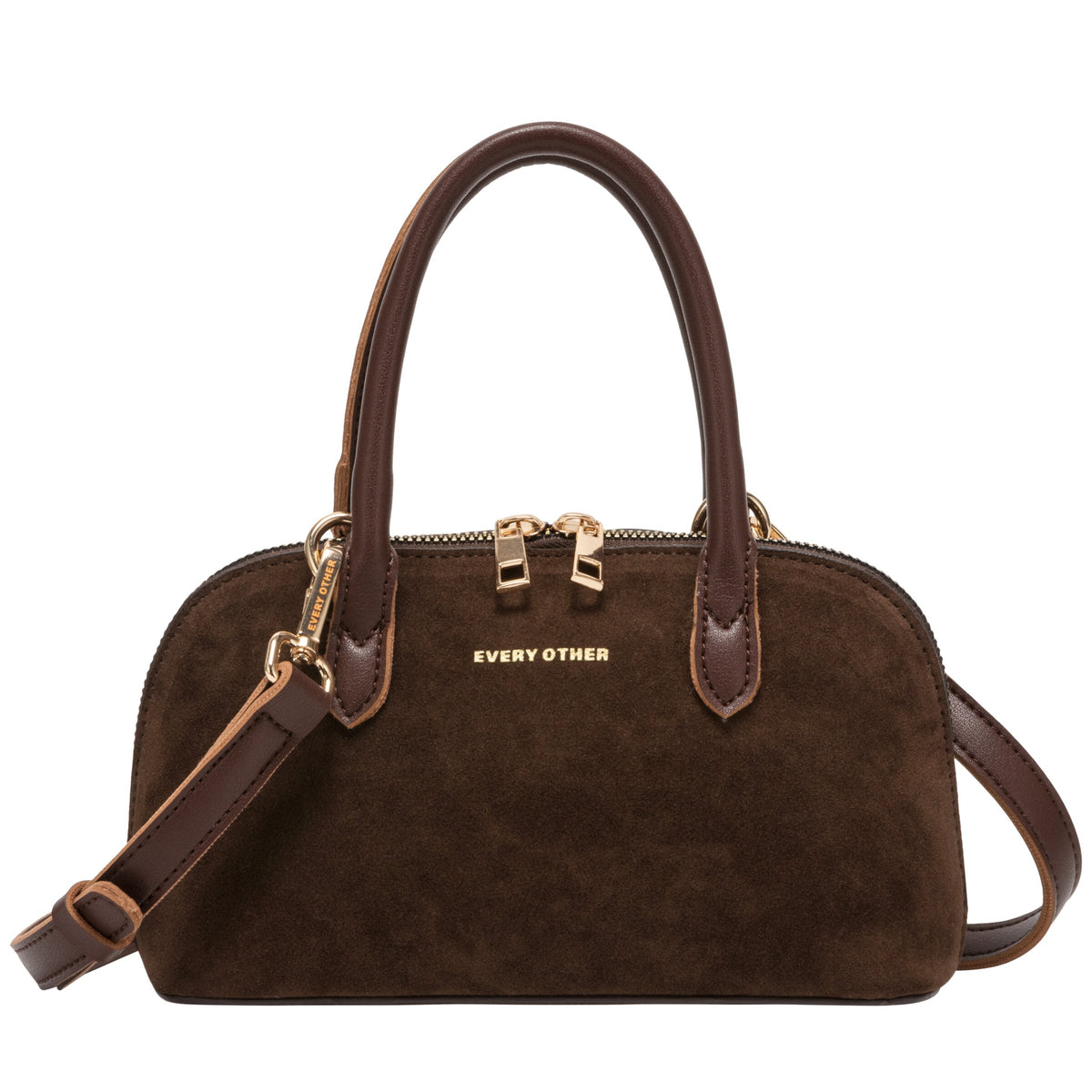 Every Other Suede Effect Mini Bowling Bag - Rogue Boutique UK