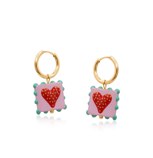 Santa Fe Heart Square Pink - Rogue Boutique UK