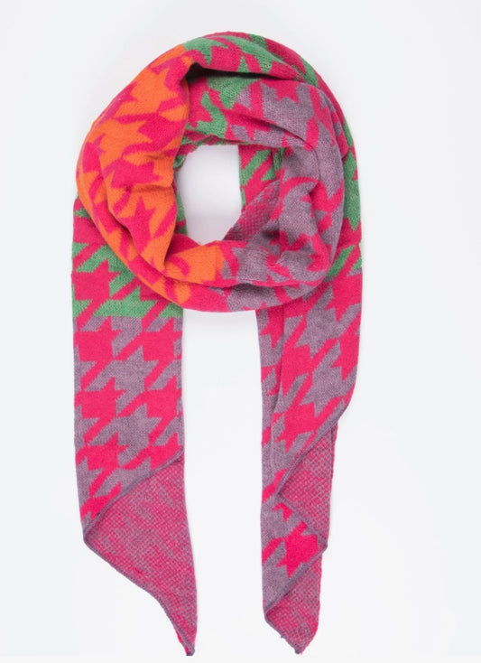 Jenna Houndstooth Scarf - Rogue Boutique UK