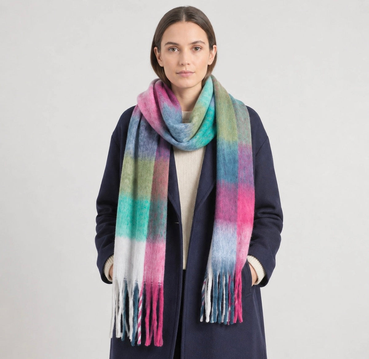 Allie Blue/Multi Scarf - Rogue Boutique UK