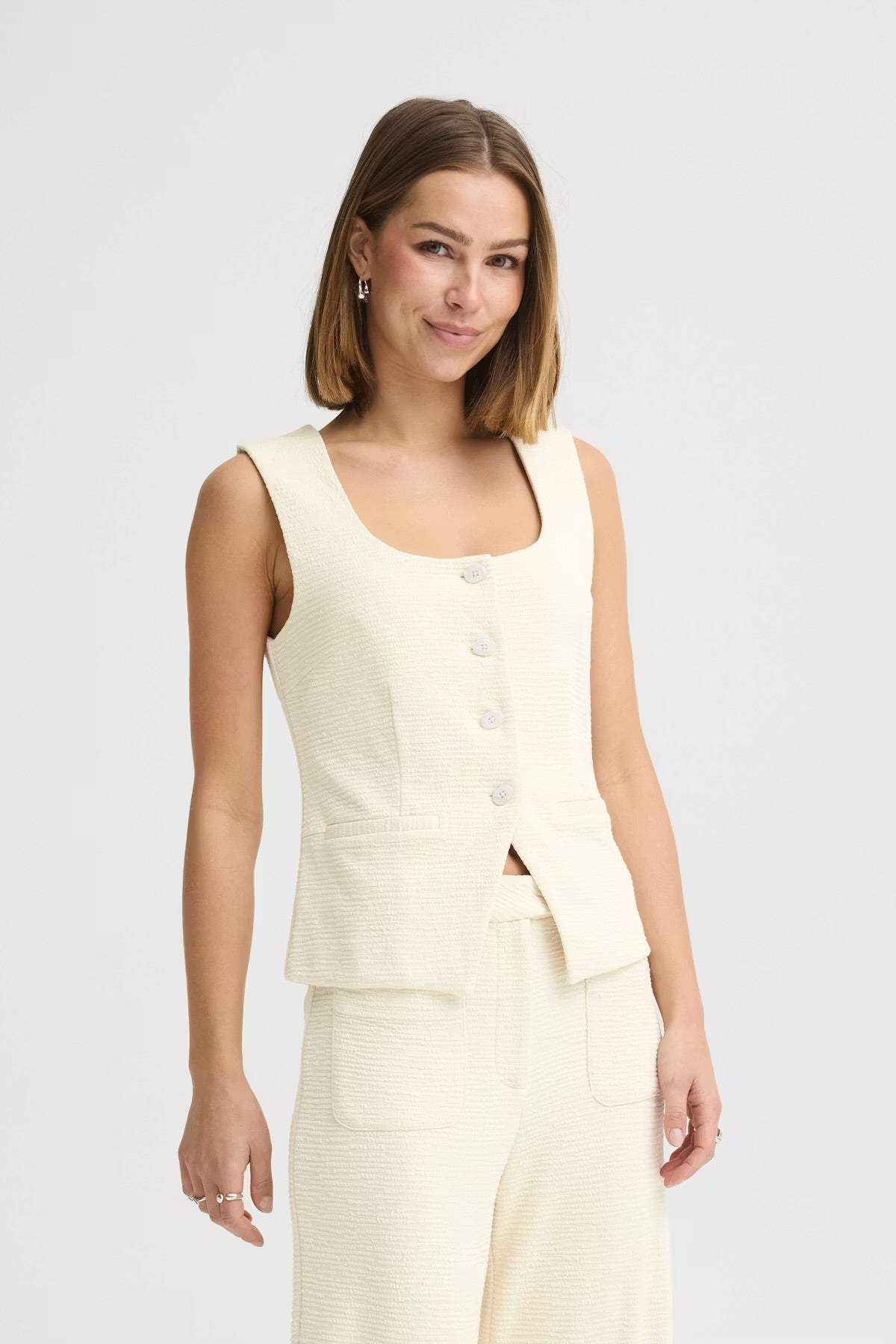 Kate Waistcoat Cream - Rogue Boutique UK