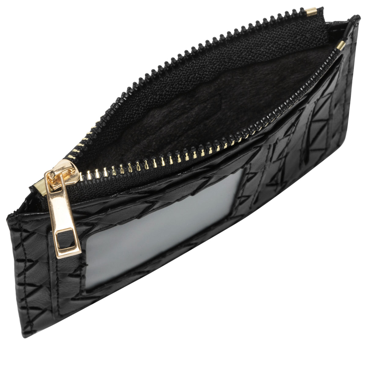 Every Other Woven Card Holder Black