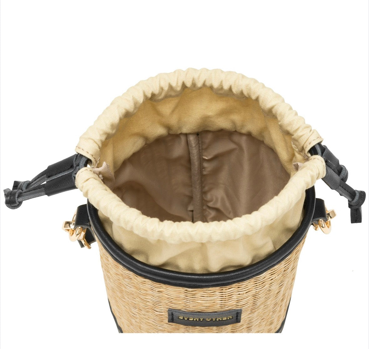 Every Other Straw Bucket Bag Black - Rogue Boutique UK