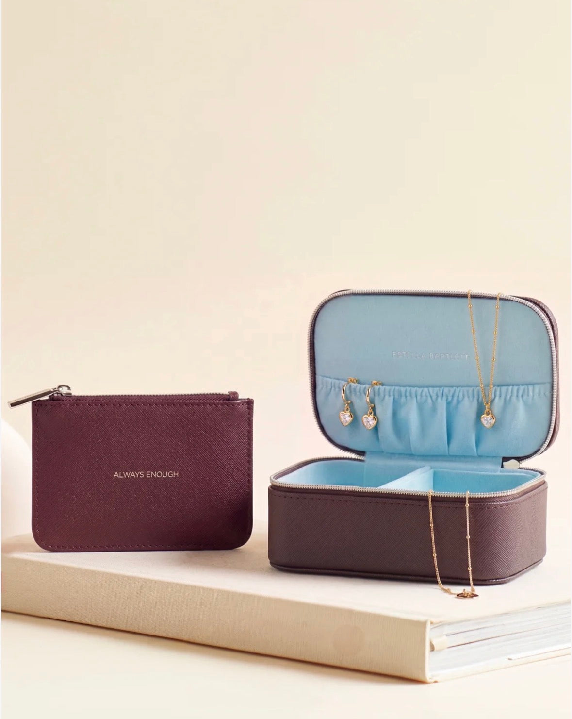 Brown & Blue Mini Jewellery Box