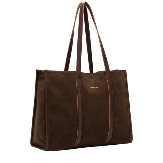 Every Other Suede Tote Bag Brown