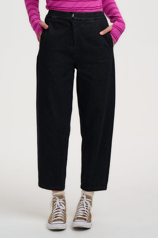 Mila Barrel Denim Trousers