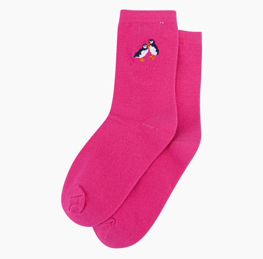 Puffin Pink Socks