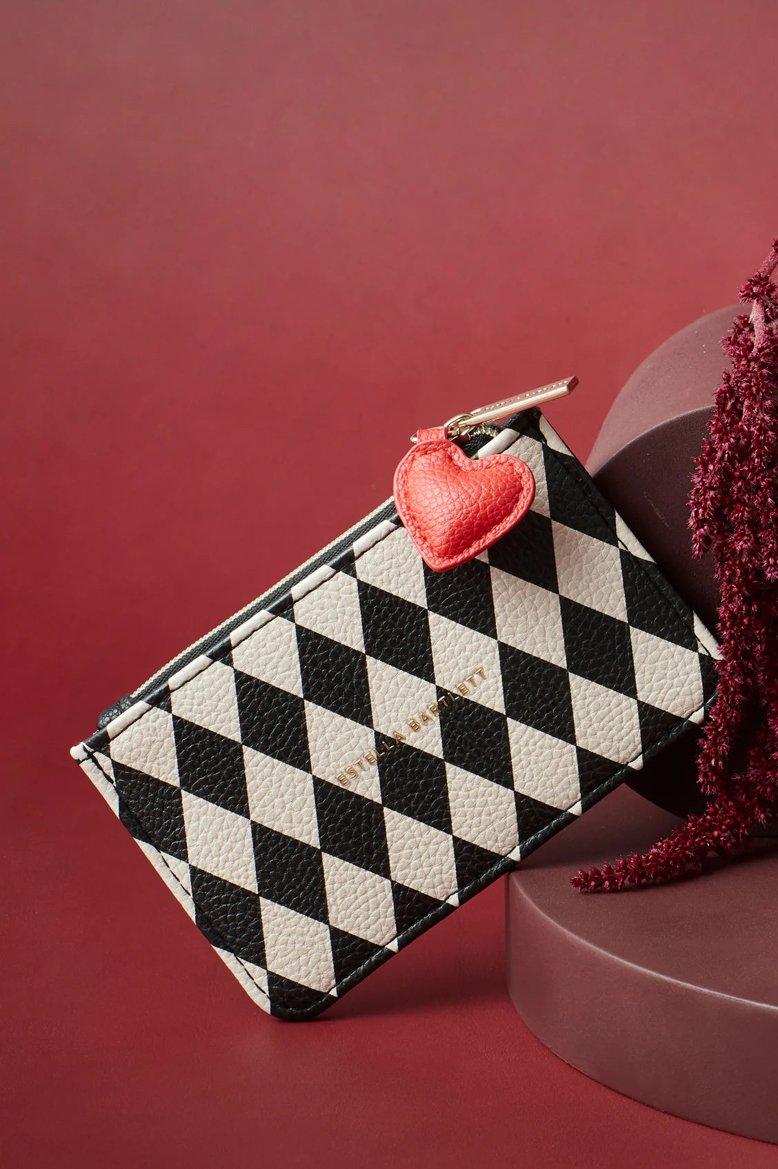 Harlequin Card Purse Black