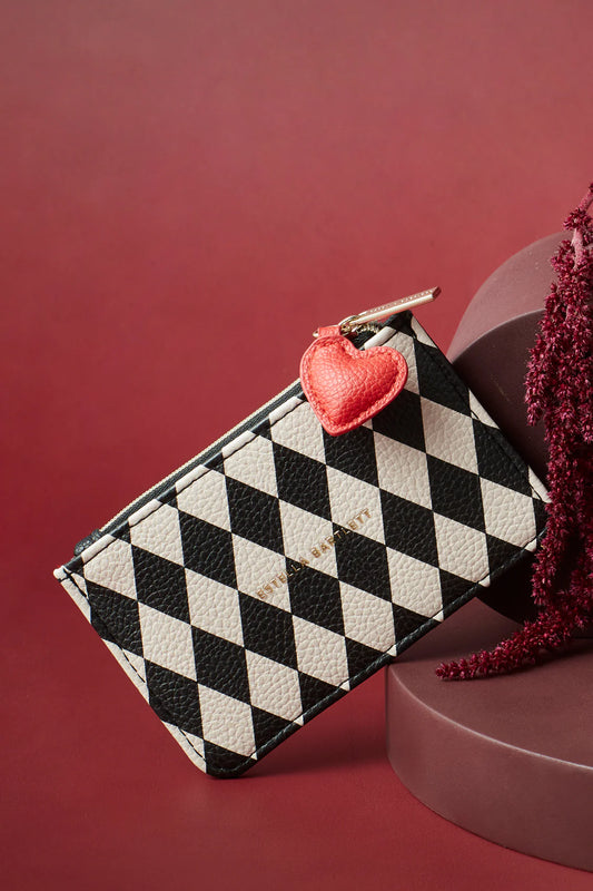 Harlequin Card Purse Black
