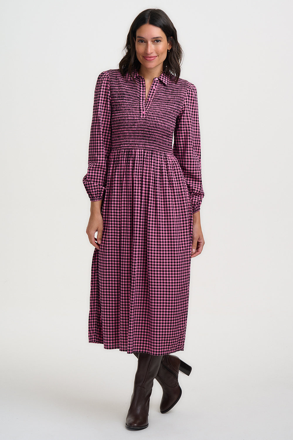 Diana Shirred Midi Dress