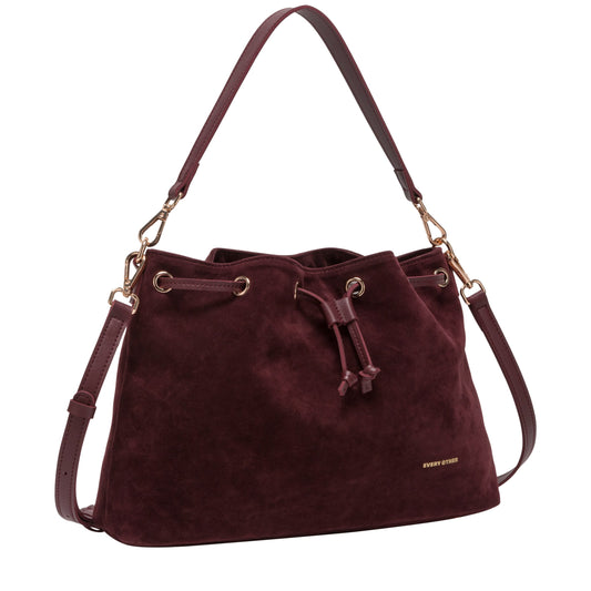 Every Other Suede Effect Draw Cross Body Bag Leopard