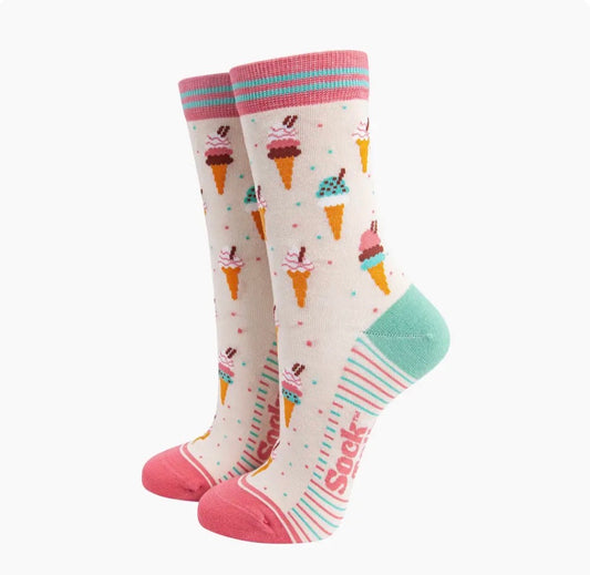 Ice Cream Bamboo Socks - Rogue Boutique UK