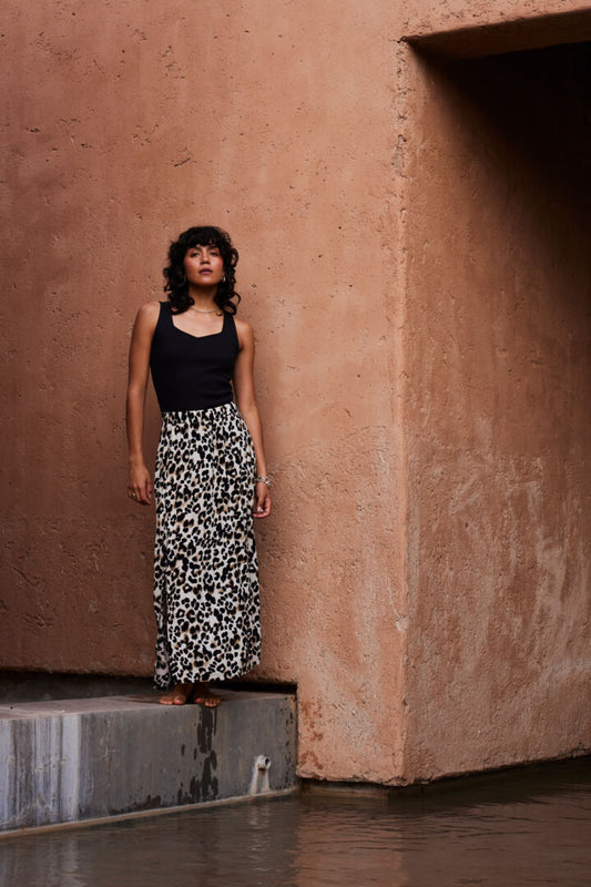 Marrakech Leopard Skirt