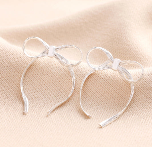 Bow Snake Earrings