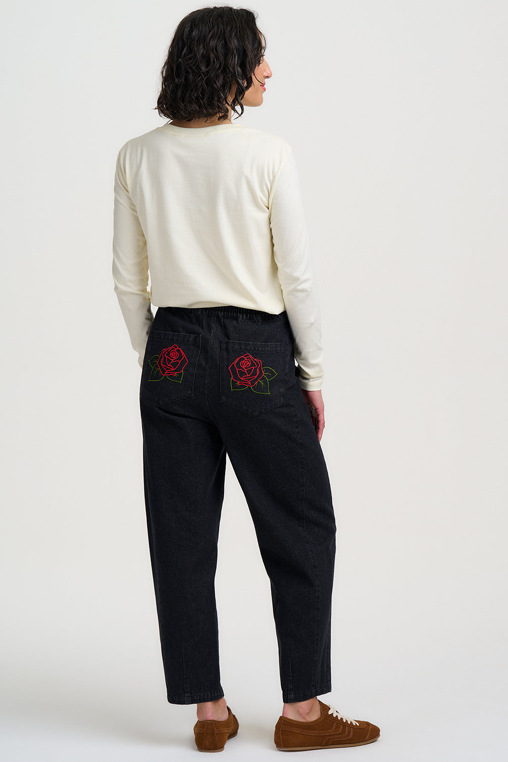 Mila Barrel Denim Trousers