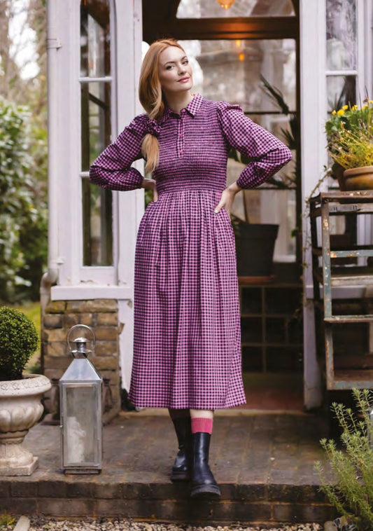 Diana Shirred Midi Dress