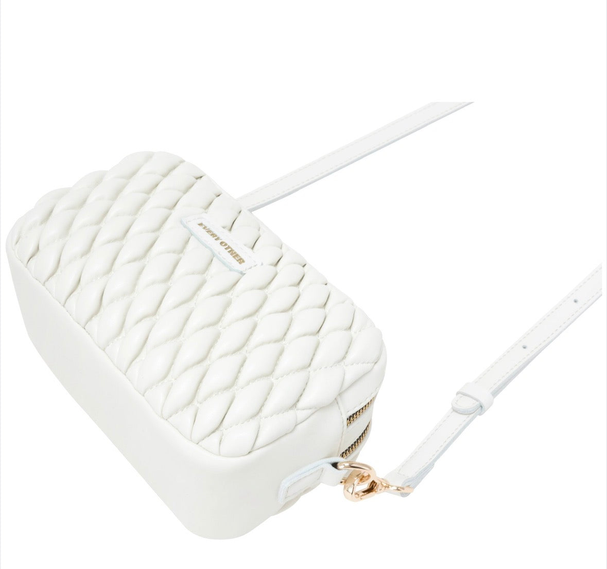 Every Other Quilted Camera Bag White - Rogue Boutique UK
