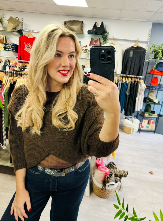 Crossover Knit Chocolate