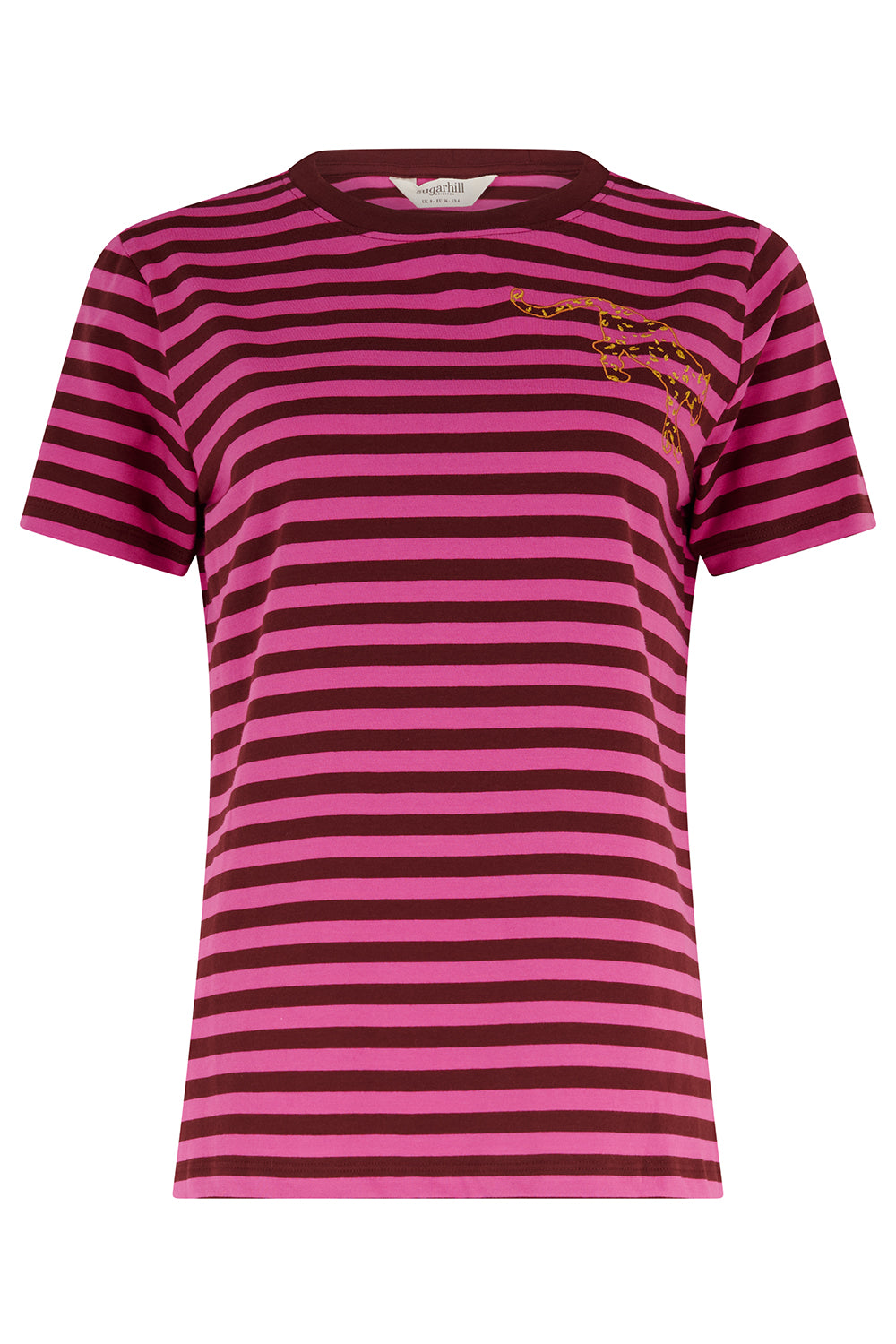 Maggie Striped Leopard Tee