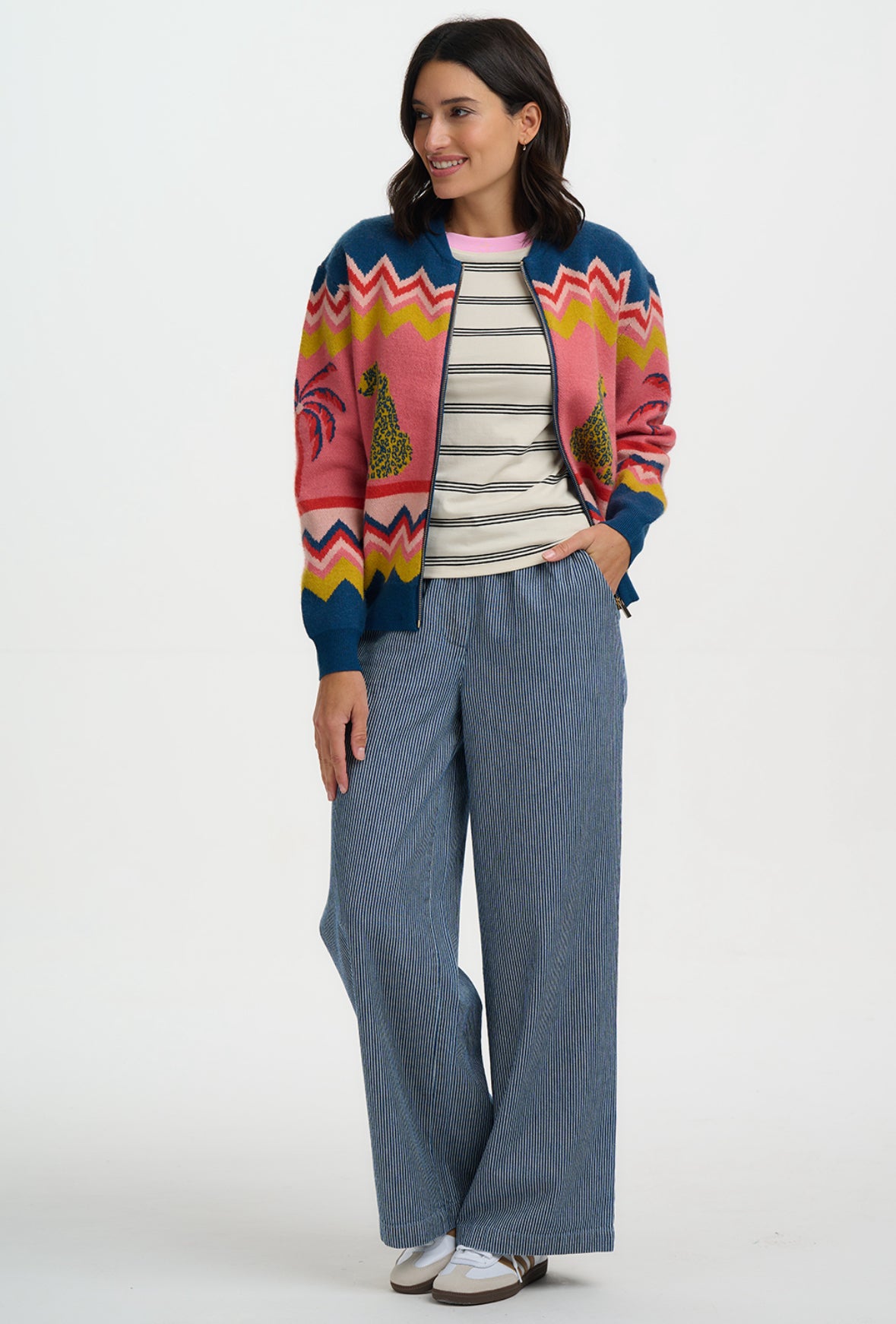 Solana Leopard & Palms Bomber - Rogue Boutique UK