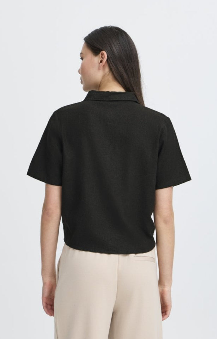 Linno Tie Shirt Black