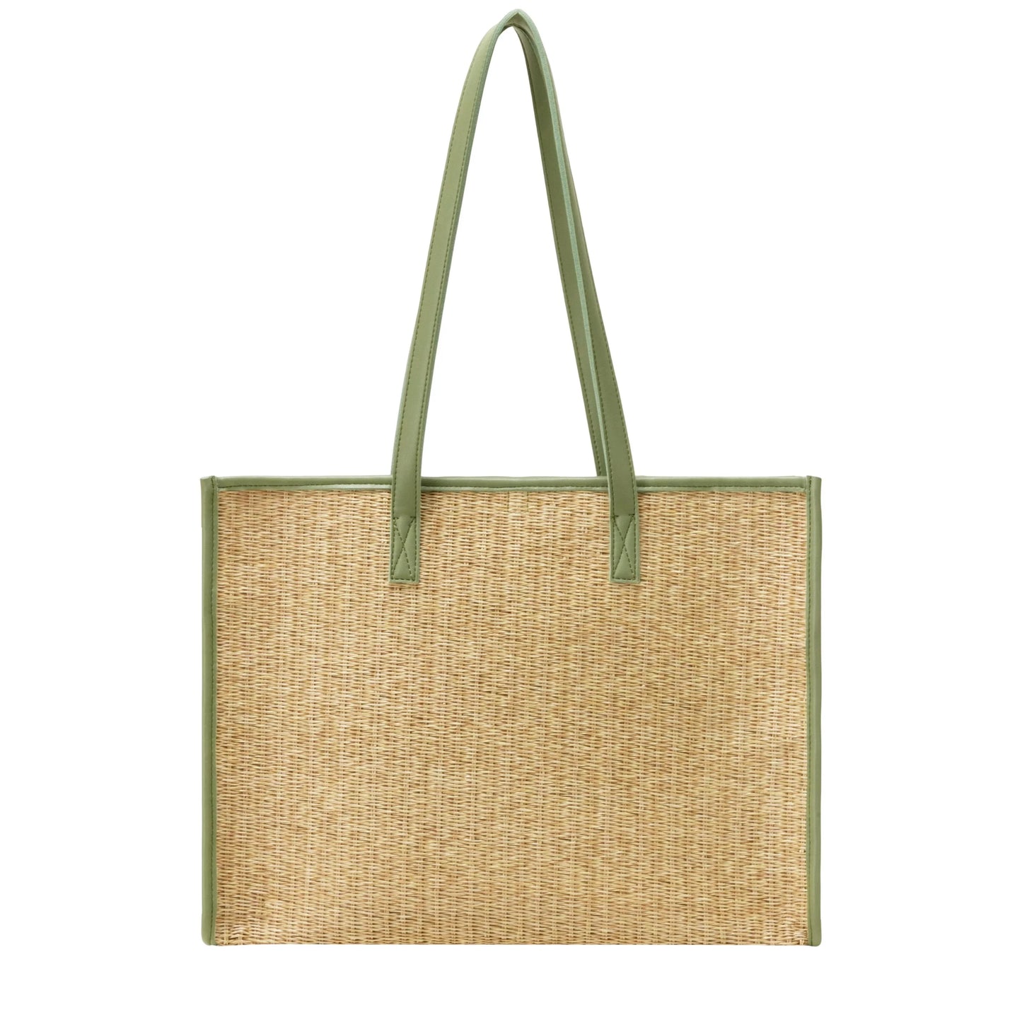 Every Other Straw Tote Bag box Olive - Rogue Boutique UK