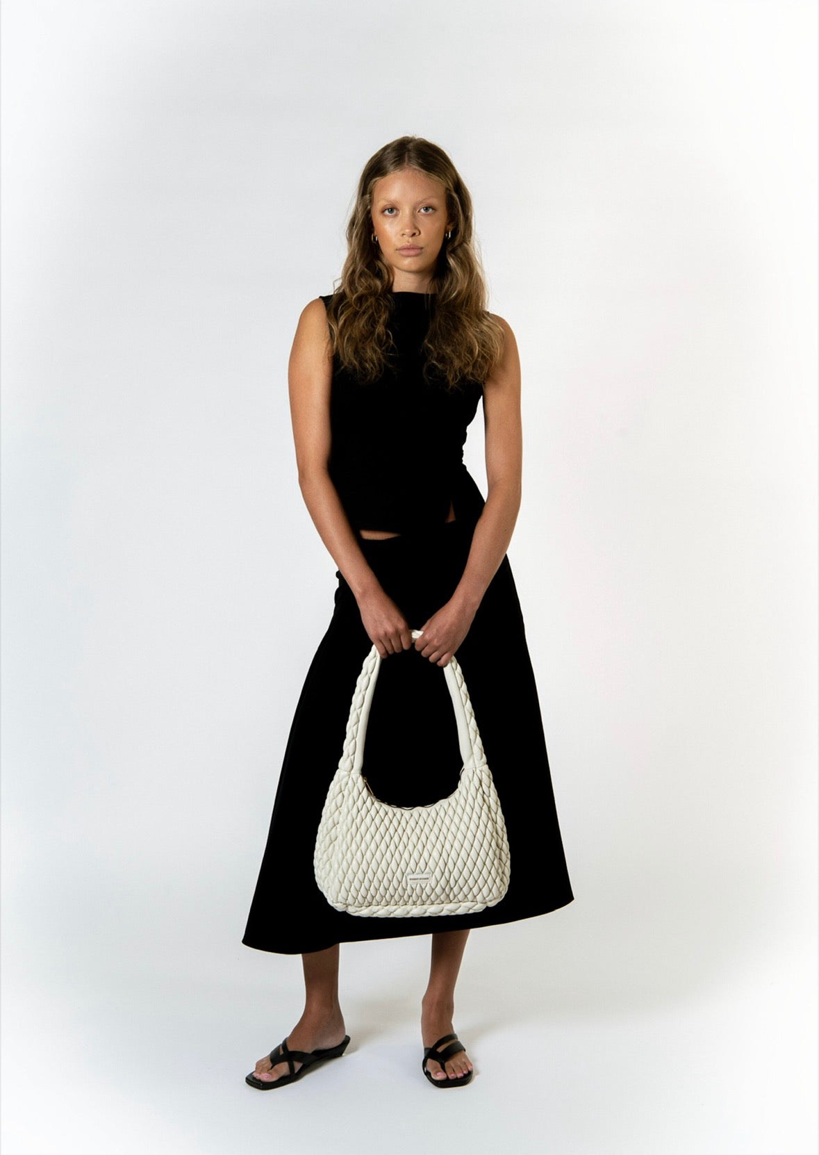 Every Other Quilted Shoulder Bag White - Rogue Boutique UK