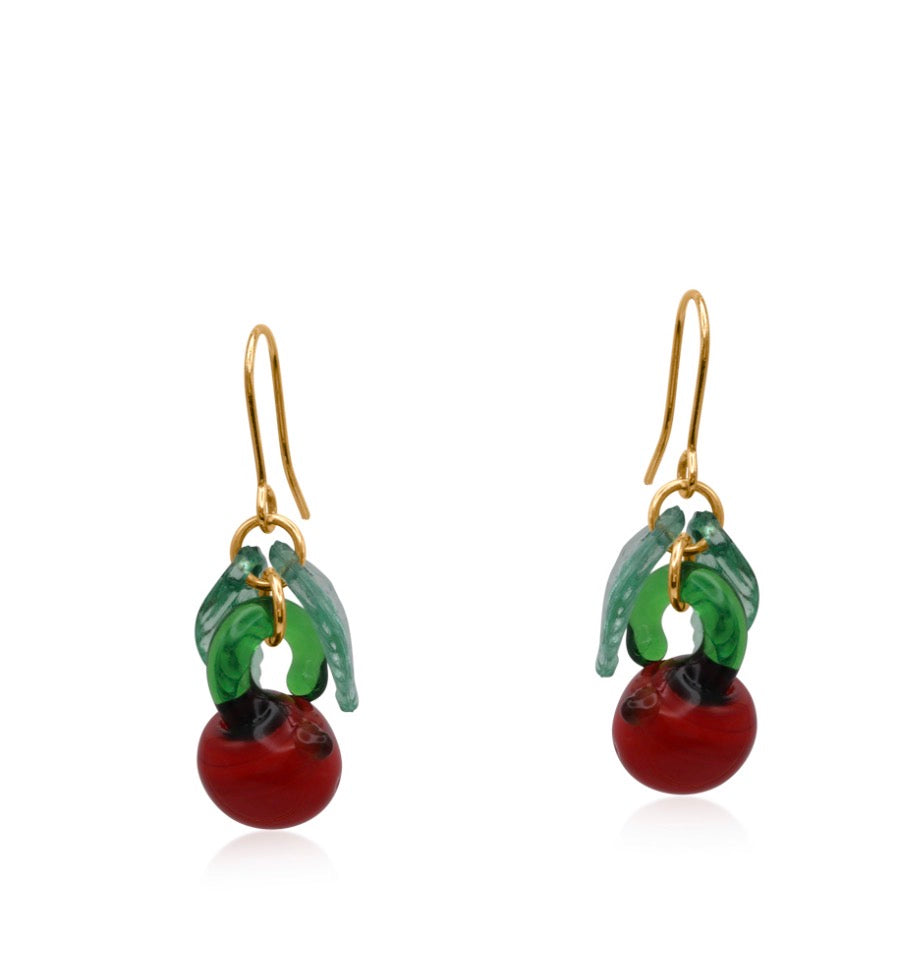 Tomato Drop Earrings