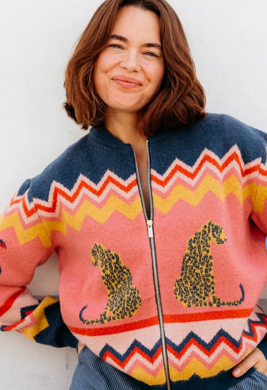 Solana Leopard & Palms Bomber