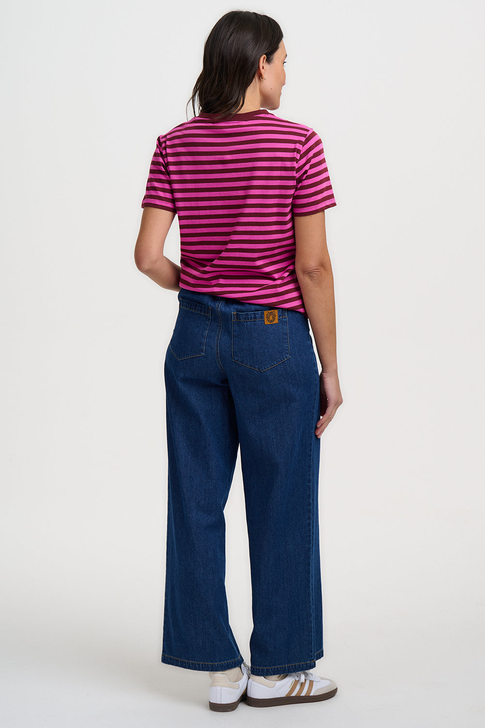 Maggie Striped Leopard Tee