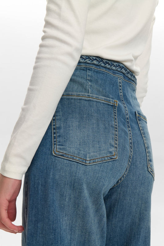 Paris Braid Cropped Jeans