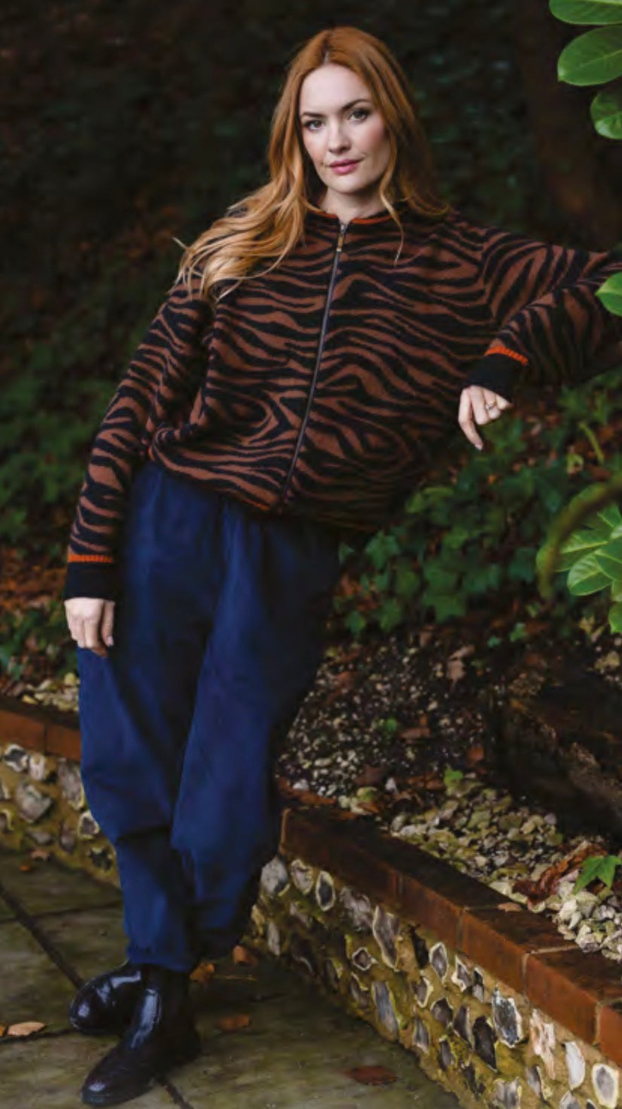 Solana Tiger Knitted Bomber