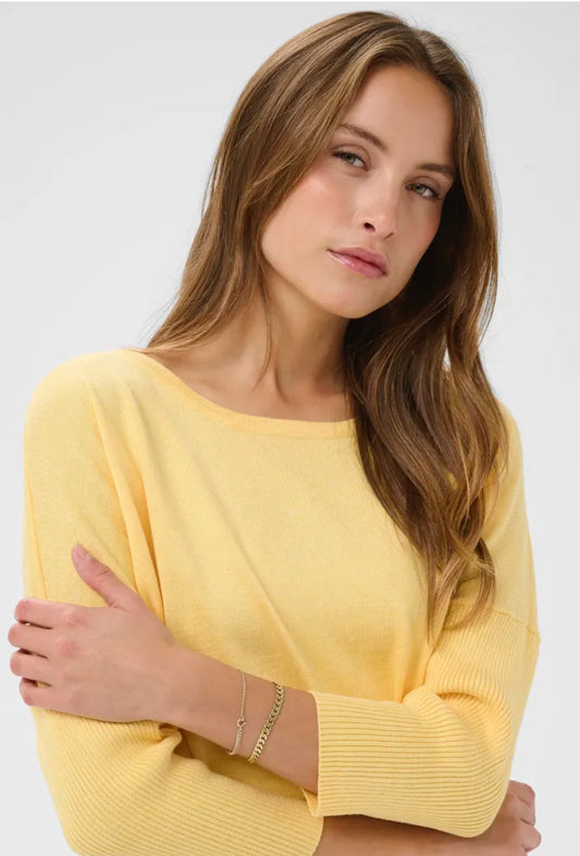 Mila Lemon Batwing Jumper