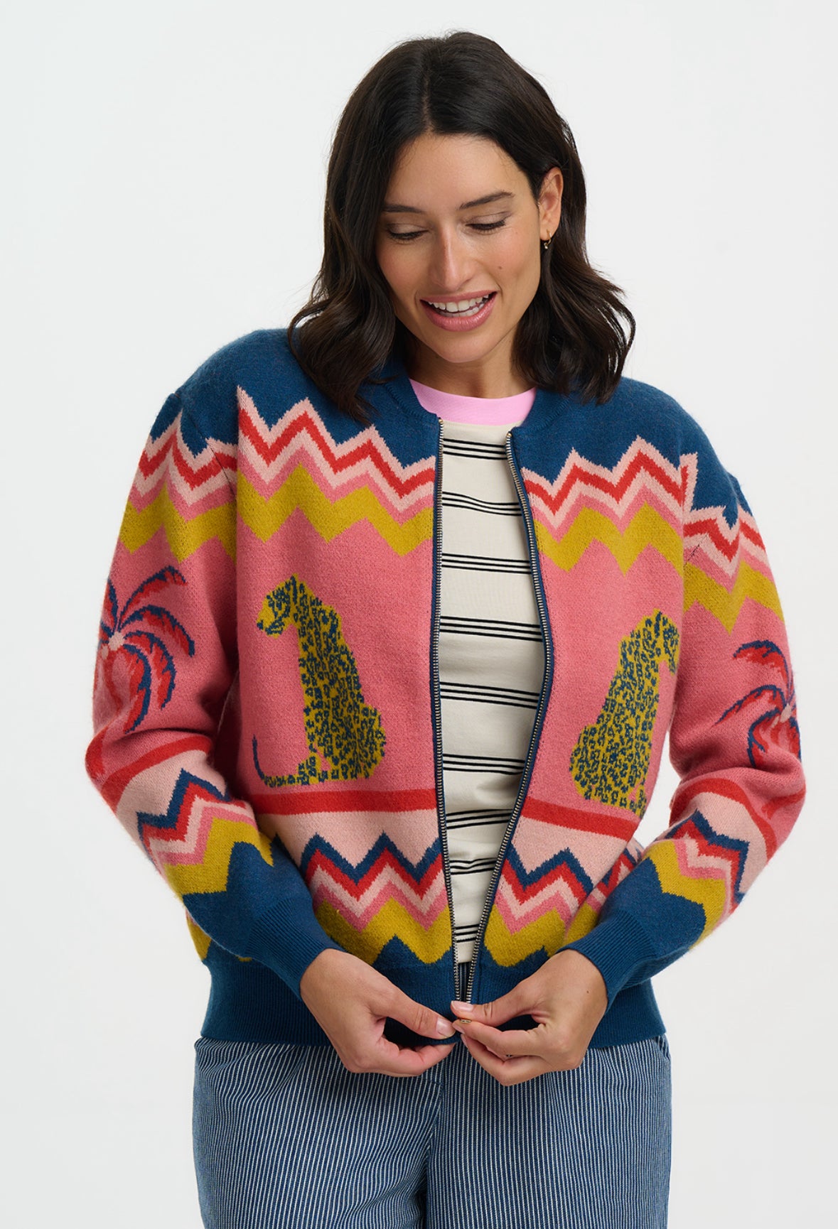 Solana Leopard & Palms Bomber - Rogue Boutique UK