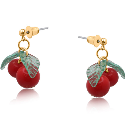 Cherry Earrings Red