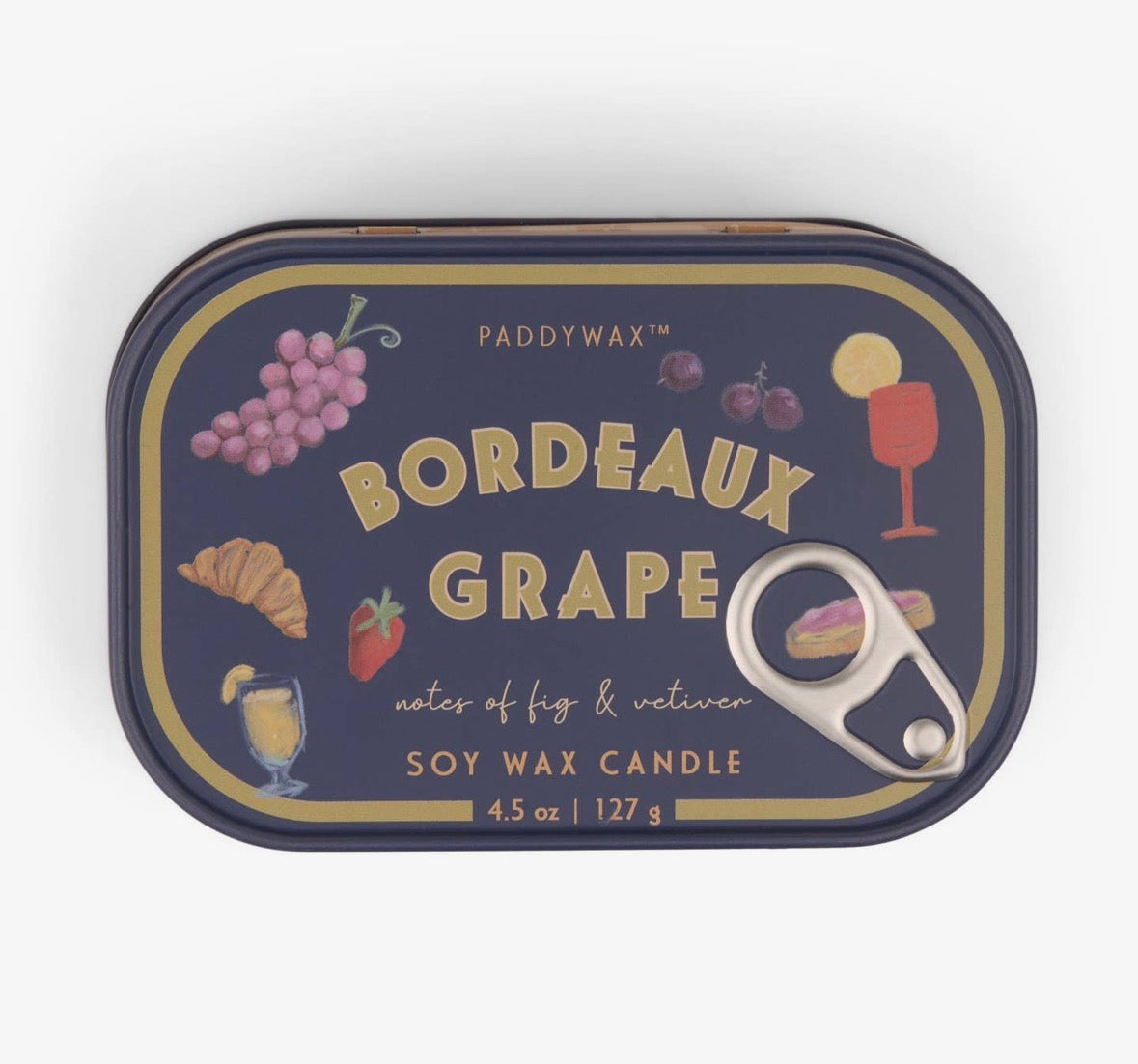 Grapes Printed Tin Candle - Bordeaux Grape - Rogue Boutique UK