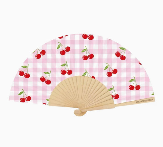 Gingham Pink Fan