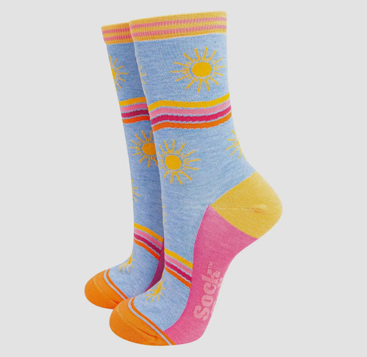 Sunshine Wavy Bamboo Socks