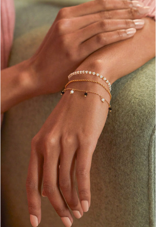 Black Crystal Double Bracelet