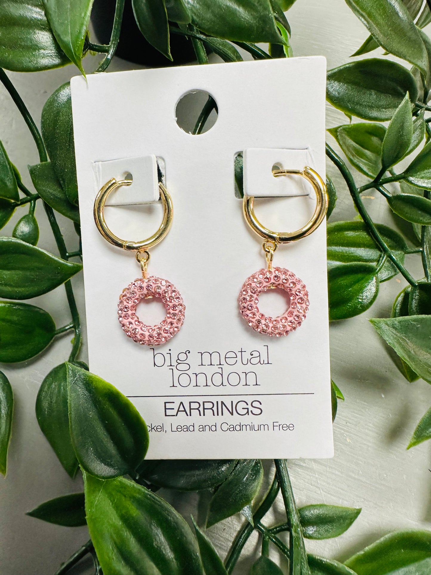 Cosette Sparkly Earrings Pink 3022