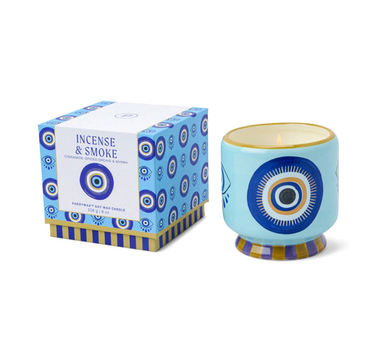 Paddywax A Dopo Eye Ceramic Candle - Incense & Smoke