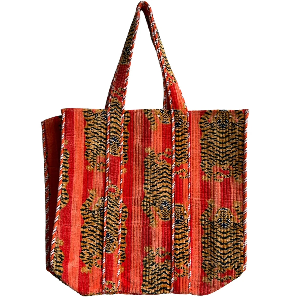 Madagascar Orange tiger tote