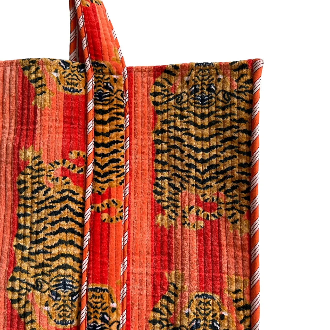 Madagascar Orange tiger tote