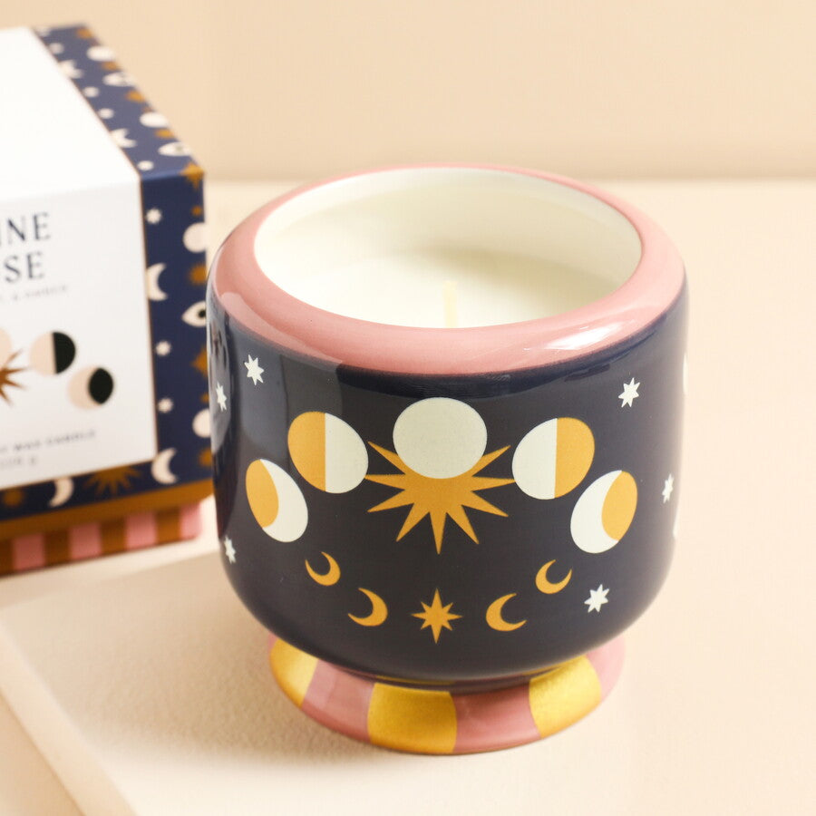 Moon Phase Jasmine & Rose Candle