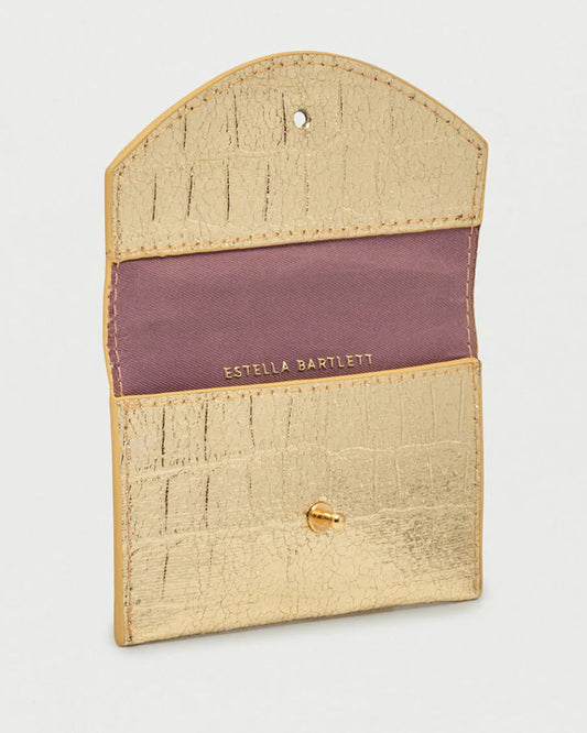 Gold Croc Envelope Card Holder