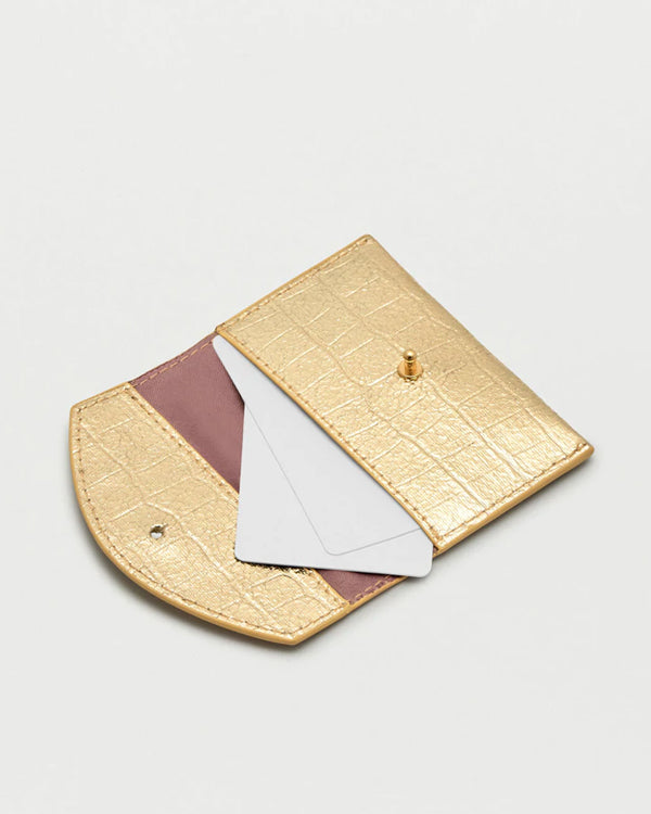 Gold Croc Envelope Card Holder